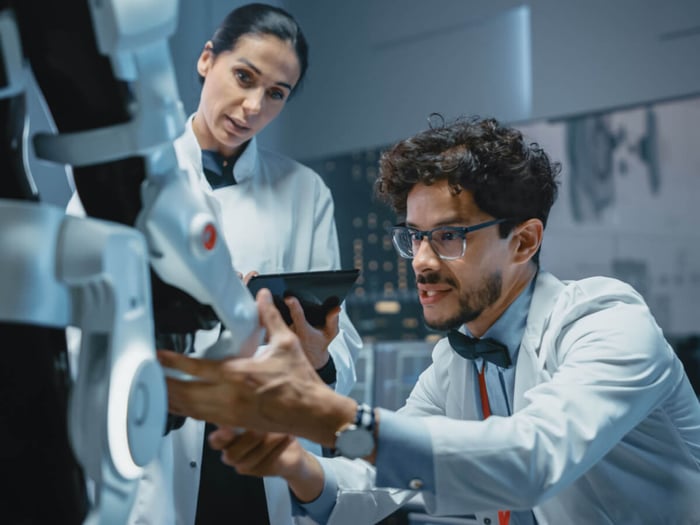 engineer-and-scientist-working-in-a-robotics-development-laboratory