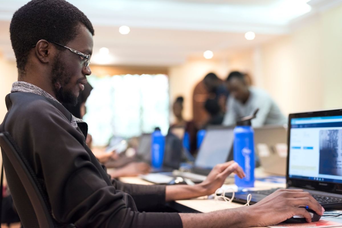 workforce working on computer
